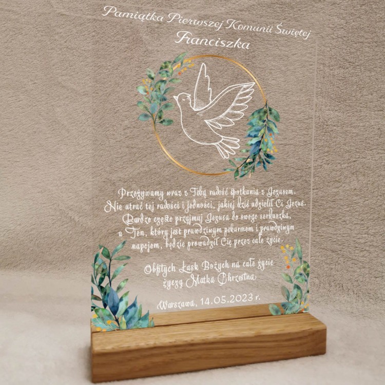 pamiątka pierwszej komunii świetej gołąbek w kole.jpg