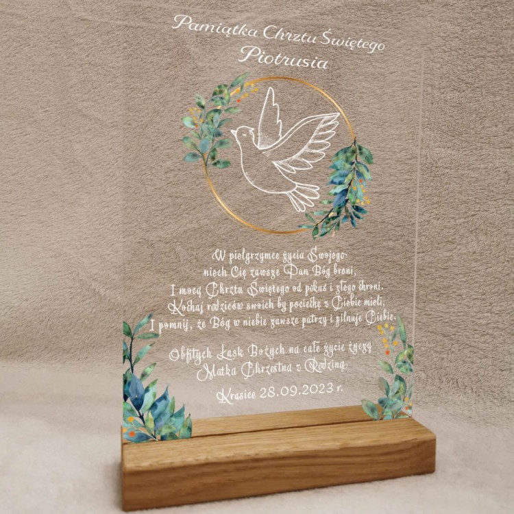 Pamiątka Chrztu kwiaty różowe dla chłopca.jpg