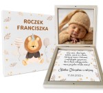 Prezent na roczek pudełko na pieniądze brązowy lew.jpg