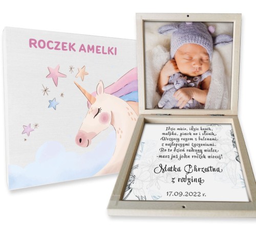 Prezent na roczek pudełko na pieniądze jednorozec.jpg