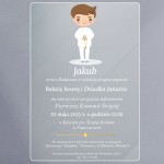 zaproszenia na komunię - chłopiec w albie białe.jpg