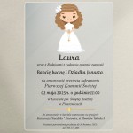 zaproszenia na komunię - dziewczynka w albie czarne.jpg