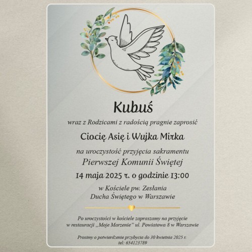 zaproszenie na komunię - gołąb w kole czarne.jpg