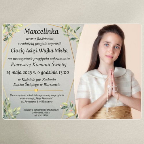 zaproszenie na komunię - ze zdjęciem dla dziewczynki_czarna.jpg