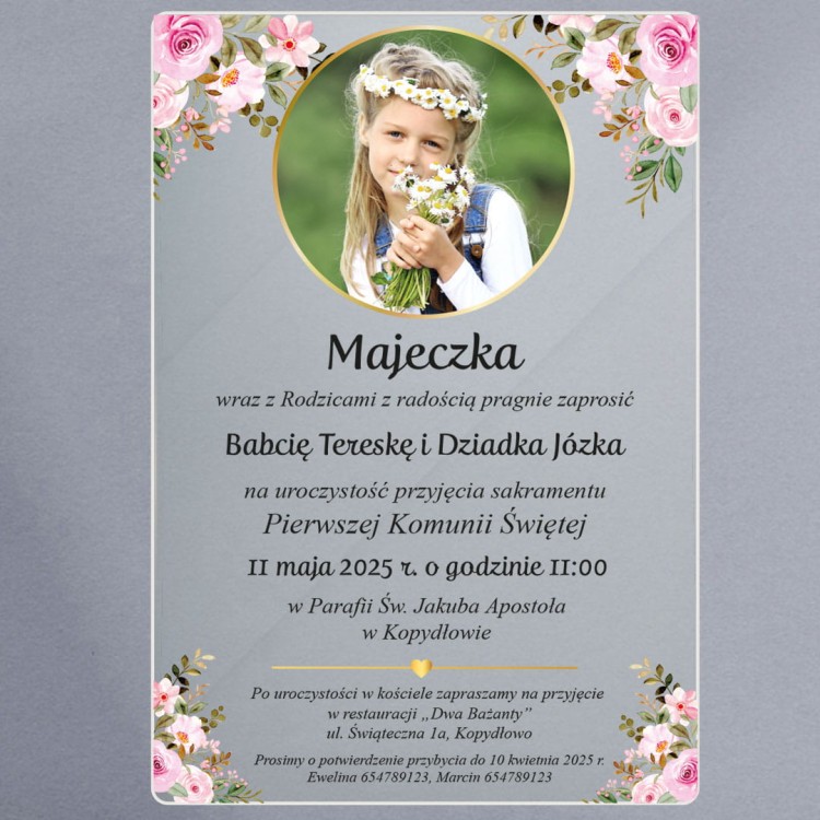 zaproszenie na komunię ze zdjęciem dla dziewczynki_koło_czarna.jpg