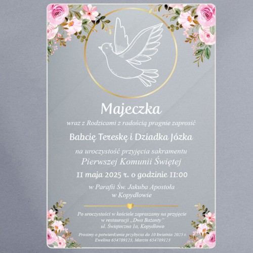 zaproszenie na komunię - gołąb w kole 3 biała.jpg