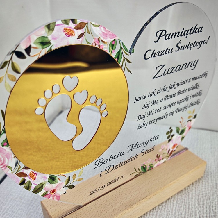 Pamiątka Chrztu Świętego Prezent na chrzest serce złoto_5.jpg