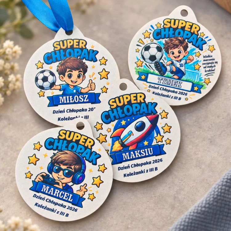 Medal Prezent na dzień chłopaka przedszkole do szkoły magnes_3.jpg